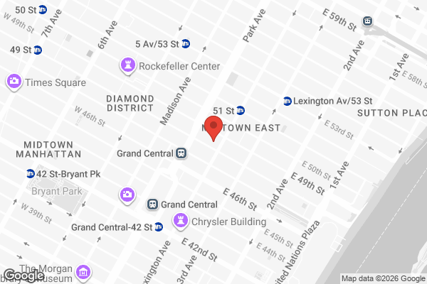 Street Map with InterContinental New York Barclay by IHG