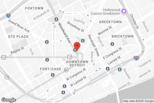 Street Map with Elevate at One Campus Martius